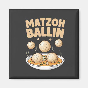 Matzo Baller Hanukkah Food Jewish Culture Magnet