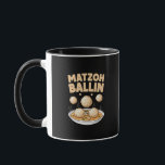 Matzo Baller Hanukkah Food Jewish Culture Mug<br><div class="desc">Matzo Baller,  Jewish Food Humour,  Hanukkah Matzo Ball,  Festive Jewish Culture,  Matzo Ball Lover,  Hebrew Holiday Food,  Hanukkah 2025,  Traditional Jewish Dish,  Kosher Comedy,  Baller Matzo Meme</div>