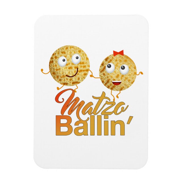 Matzo Ballin'. Passover Pesach Seder Magnet (Vertical)