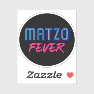  Matzo Fever Blue Pink Retro Slogan Jewish 