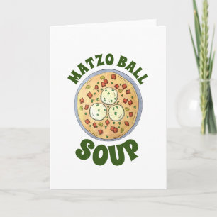 Matzo Matzah Ball Soup Jewish Cuisine Passover Card