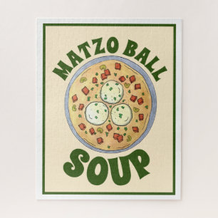 Matzo Matzah Ball Soup Jewish Cuisine Passover Jigsaw Puzzle