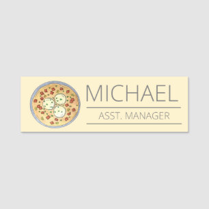 Matzo Matzah Ball Soup Jewish Deli Restaurant Cafe Name Tag