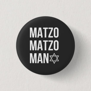 Matzo Matzo Man Jewish Hanukkah 1 Inch Round Button
