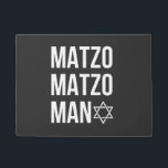 Matzo Matzo Man Jewish Hanukkah  Doormat<br><div class="desc">Jewish holiday humour,  Hanukkah parody,  funny Jewish shirt,  matzo pun,  Matzo Man joke,  retro Hanukkah joke,  festive Jewish gift,  Hanukkah 2025,  matzah song pun,  cultural food joke</div>