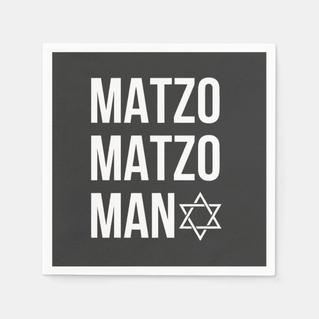 Matzo Matzo Man Jewish Hanukkah  Napkin (Front)