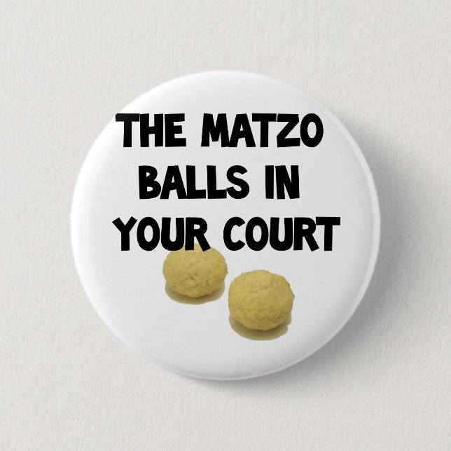 matzoh balls 2 inch round button (Front)