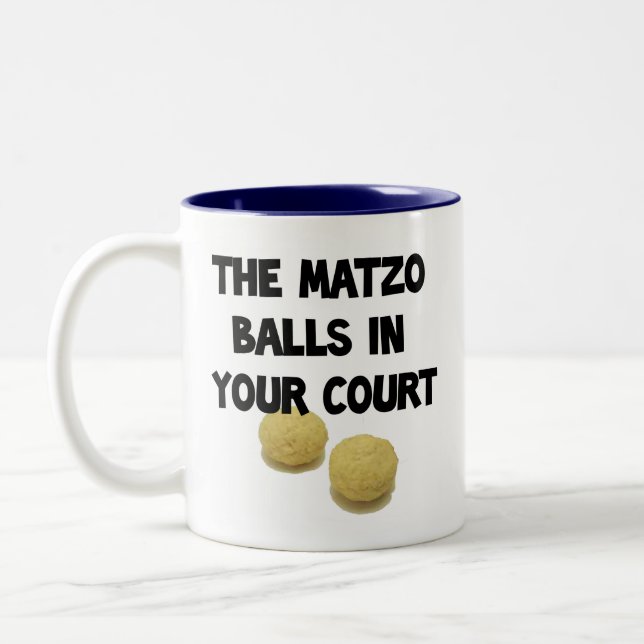 matzoh balls Two-Tone coffee mug (Left)