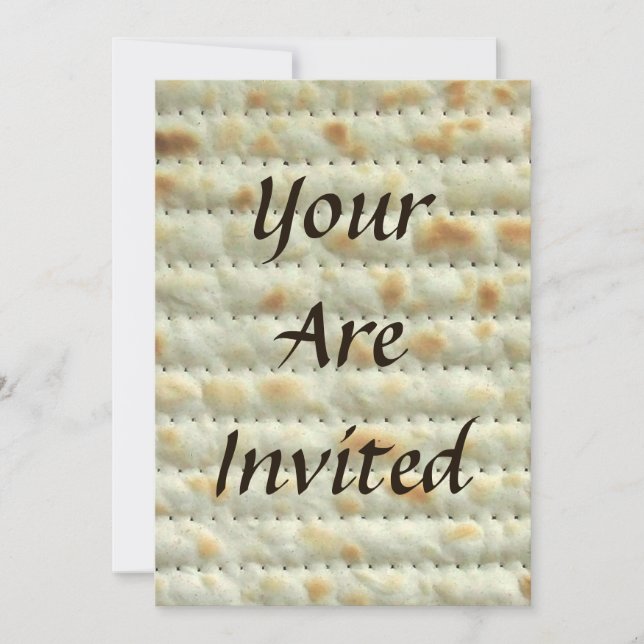 Matzoh Passover Seder Invitation (Front)