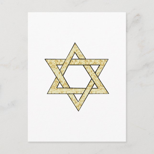 Matzoh Star of David Postcard (Front)