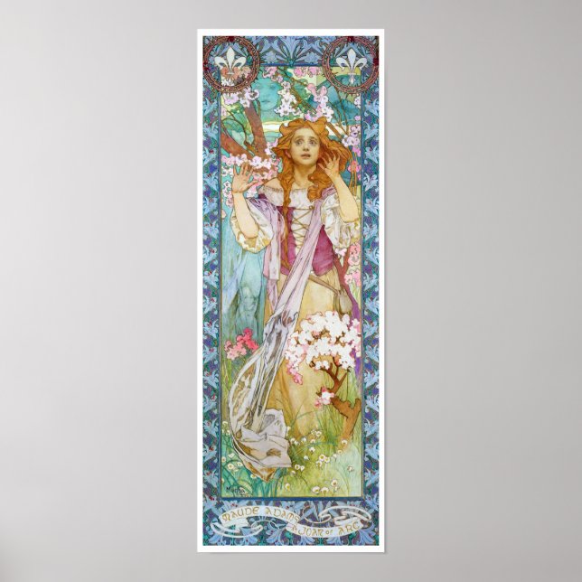Maud Adams as Joan of Arc, Mucha Poster (Front)