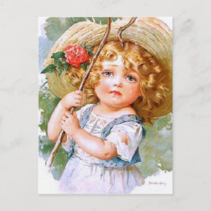 Maud Humphrey's Sweet Little Summer Girl Postcard