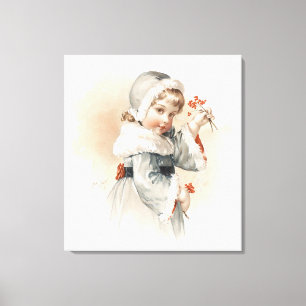 Maud Humphrey's Winter Girl Canvas Print