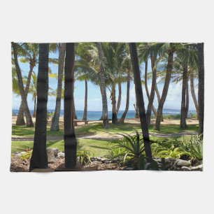Maui Beach Hawaii Palm Trees Kitchen Towel