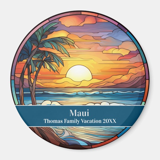 Maui Beach Vacation Magnet (Front)