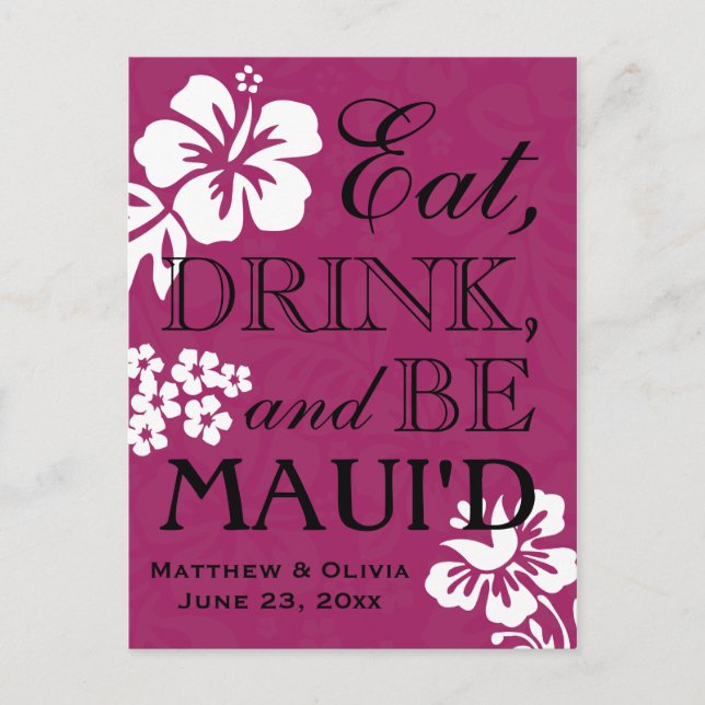 Maui Destination Wedding Enregistrer la date Carte (Devant)