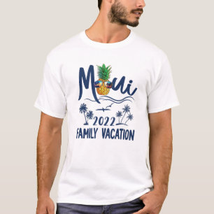 Maui Hawaii 2022 Hawaiian Pineapple Family Vacatio T-Shirt