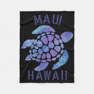 Maui, Hawaii Beach Design _ Tribal Turtle Gift  Fleece Blanket