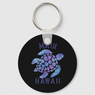 Maui, Hawaii Beach Design _ Tribal Turtle Gift Keychain