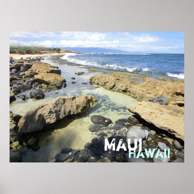 Maui Hawaii beach poster (Front)