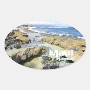 Maui Hawaii coastline stickers