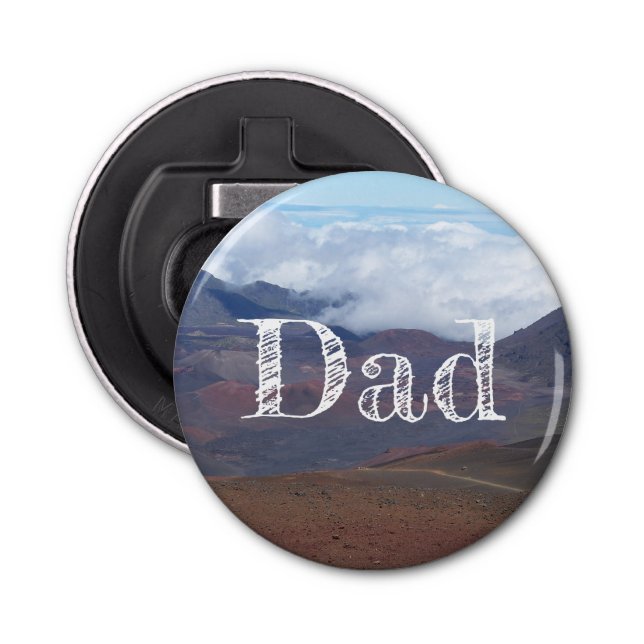 Maui Hawaii Haleaka Volcano Dad Bottle Opener (Front)