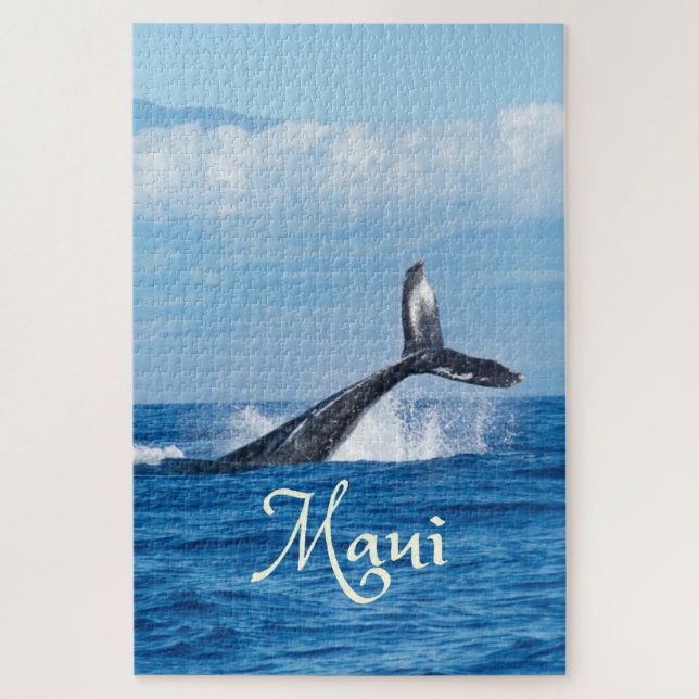 Maui Hawaii Ocean Whale Tail Jigsaw Puzzle (Vertical)