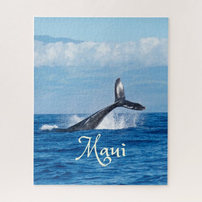 Maui Hawaii Ocean Whale Tail Jigsaw Puzzle (Vertical)