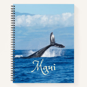 Maui Hawaii Ocean Whale Tail Notebook