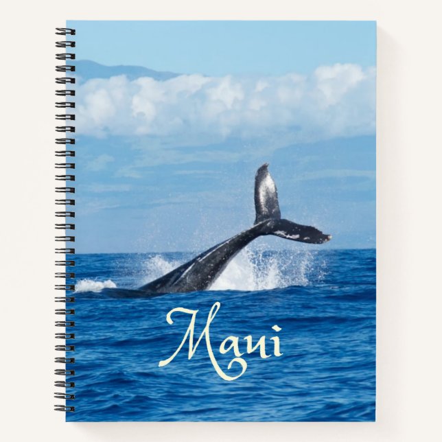 Maui Hawaii Ocean Whale Tail Notebook (Front)