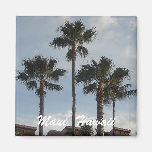 Maui Hawaii Palm Trees Magnet (Front)