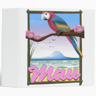 Maui Hawaii parrot tropical travel poster Binder