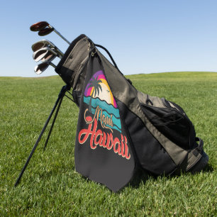Maui Hawaii Sunset Beach Waves Golf Towel