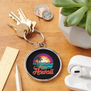 Maui Hawaii Sunset Beach Waves Keychain