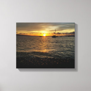 Maui Hawaii Sunset in Lahaina. Canvas Print