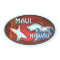 Maui Hawaii teal surfer waves art stickers