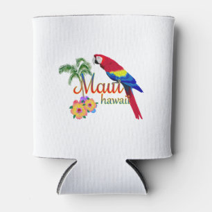 Maui Hawaii Tropical Island Parrot Can Cooler