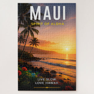 🌺 Maui Hawaii Tropical Sunset 🌅 Jigsaw Puzzle