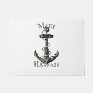 Maui Hawaii Vacation Nautical Anchor Sailing Doormat