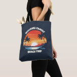 Maui Hawaii Vacation Sunrise Palm Trees Customized Tote Bag<br><div class="desc">This cool sunrise beach tote bag feature your personalized group name for a family reunion or trip to the island of Maui Hawaii. Cute personalized bags with an orange sun over the blue ocean waters of your cruise or coastal destination.</div>