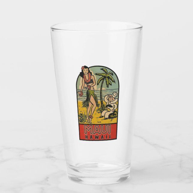 Maui, Hawaii - Verre à pinte (Devant)