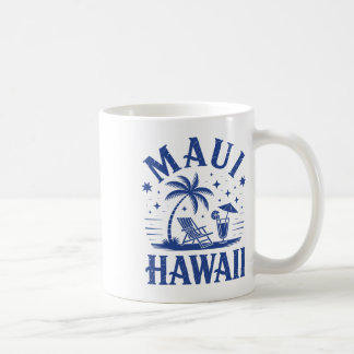 Maui Hawaii Vintage Surf Beach Surfing 70's Retro  Coffee Mug
