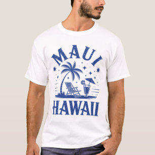 Maui Hawaii Vintage Surf Beach Surfing 70's Retro  T-Shirt