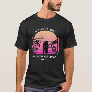 Maui Honolua Bay Surf Palms Hawaii Waikiki Sea Sou T-Shirt