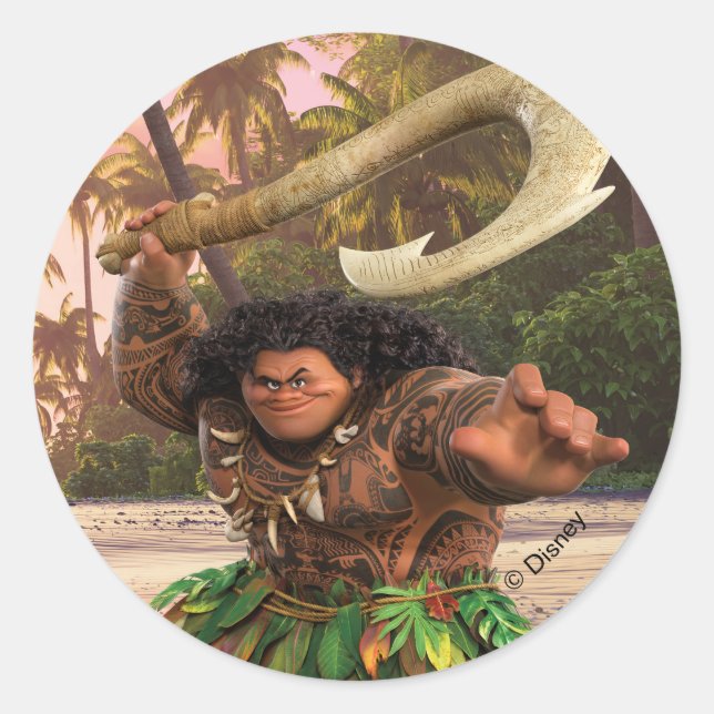 Maui Magical Hook Classic Round Sticker (Front)