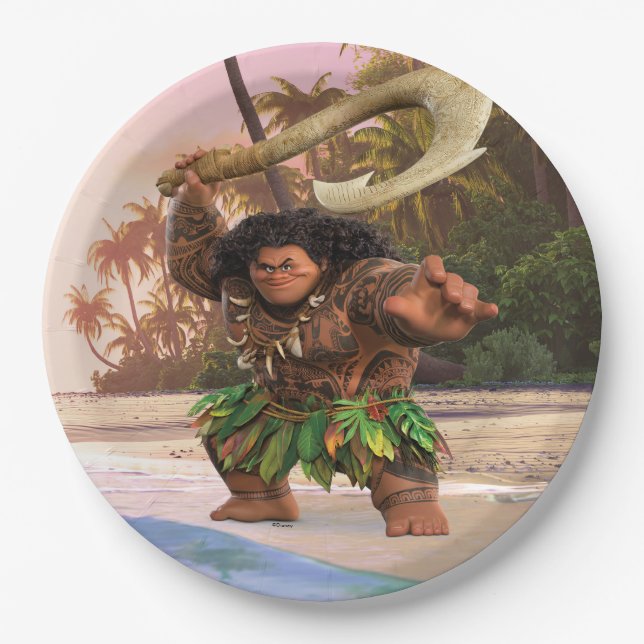 Maui Magical Hook Paper Plate (Front)
