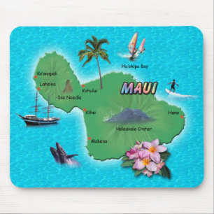 Maui Map Mouse Pad