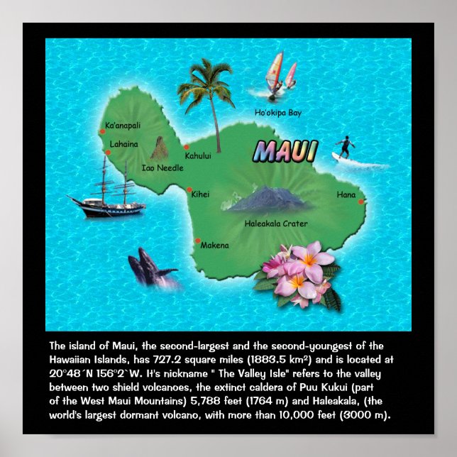 Maui Map Poster (Front)