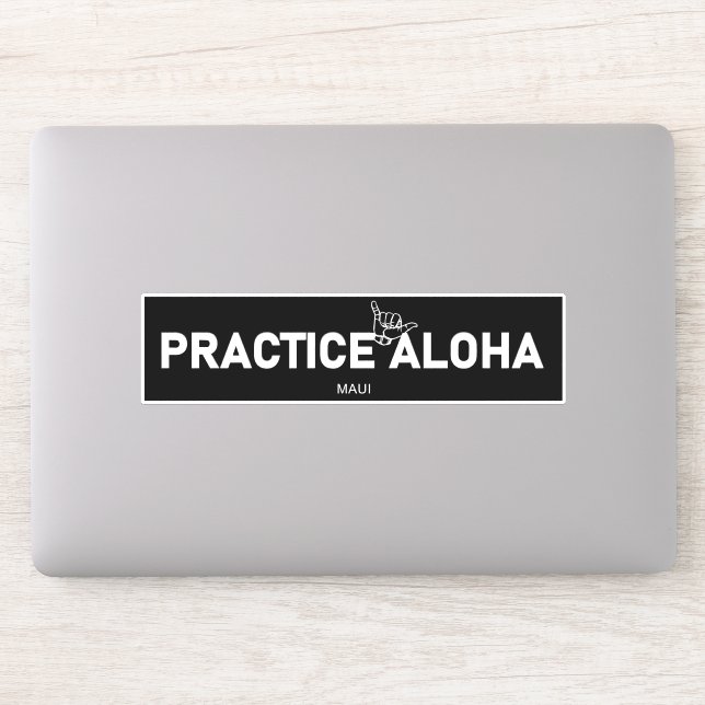 Maui - Pratiquez Aloha Shaka (Hang Loin) Sticker (Ordinateur)