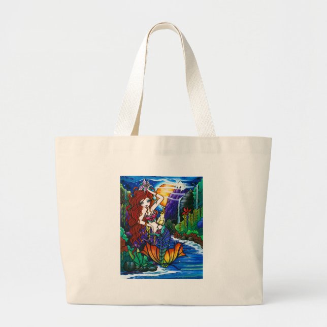 Maui Princess Mermaid Fairy Cockatoo Tote Bag (Front)